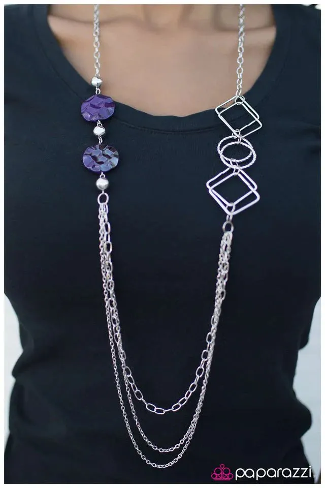 Paparazzi Necklace ~ In Anticipation - Purple