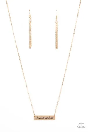 Paparazzi Necklace ~ Land Of The Free - Gold