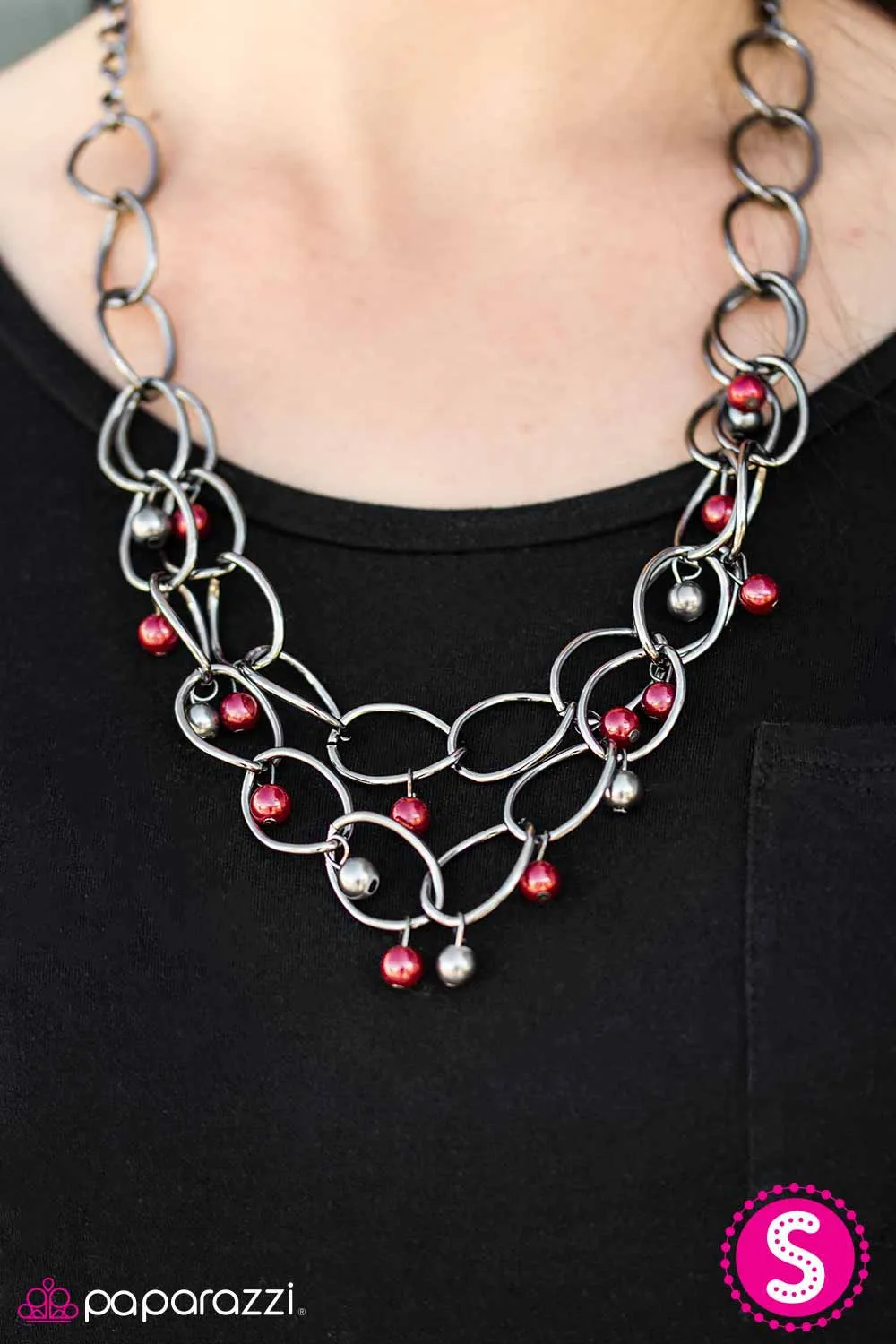 Paparazzi Necklace ~ Season Premiere - Red