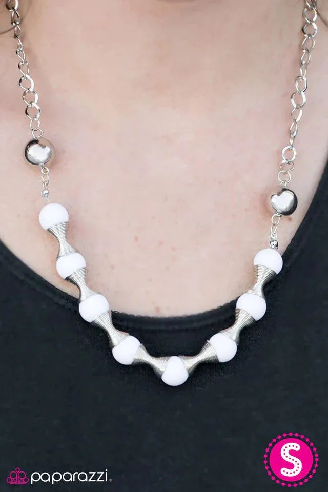 Paparazzi Necklace ~ Spring To Mind - White