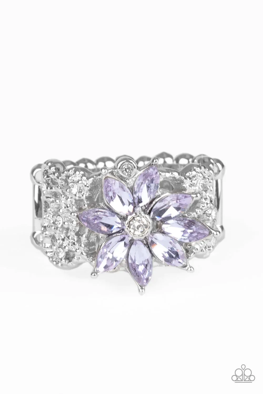 Paparazzi Ring ~ Brilliantly Blooming - Purple