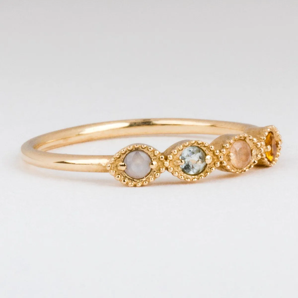 Pastel Earth Fire Water Wind Ring