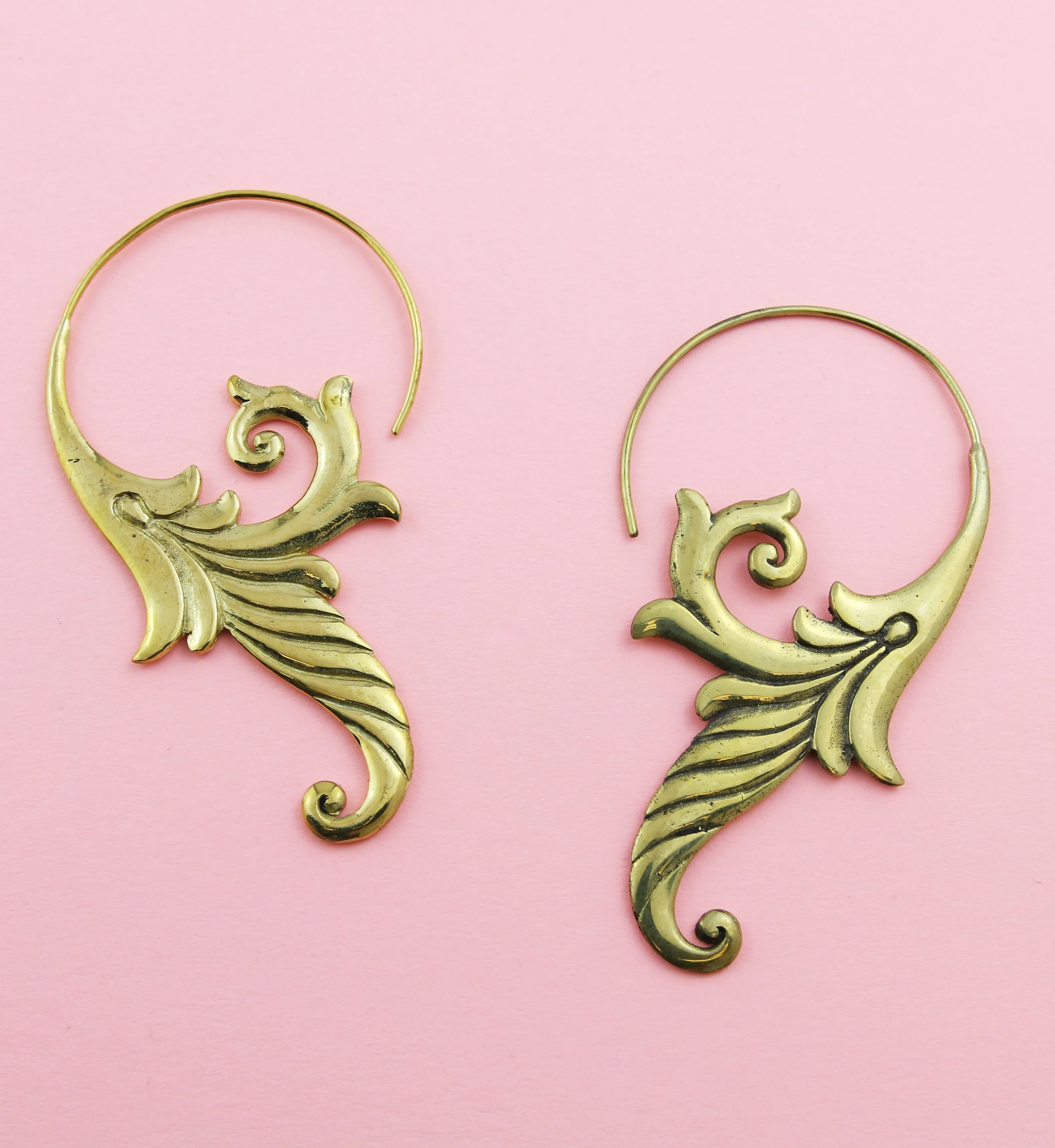 Penna Brass Hoop Earrings/Hangers