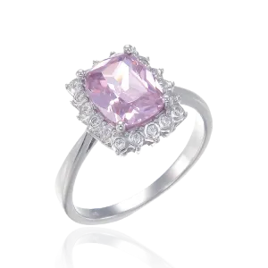 Pink Ring with Sparkling Halo