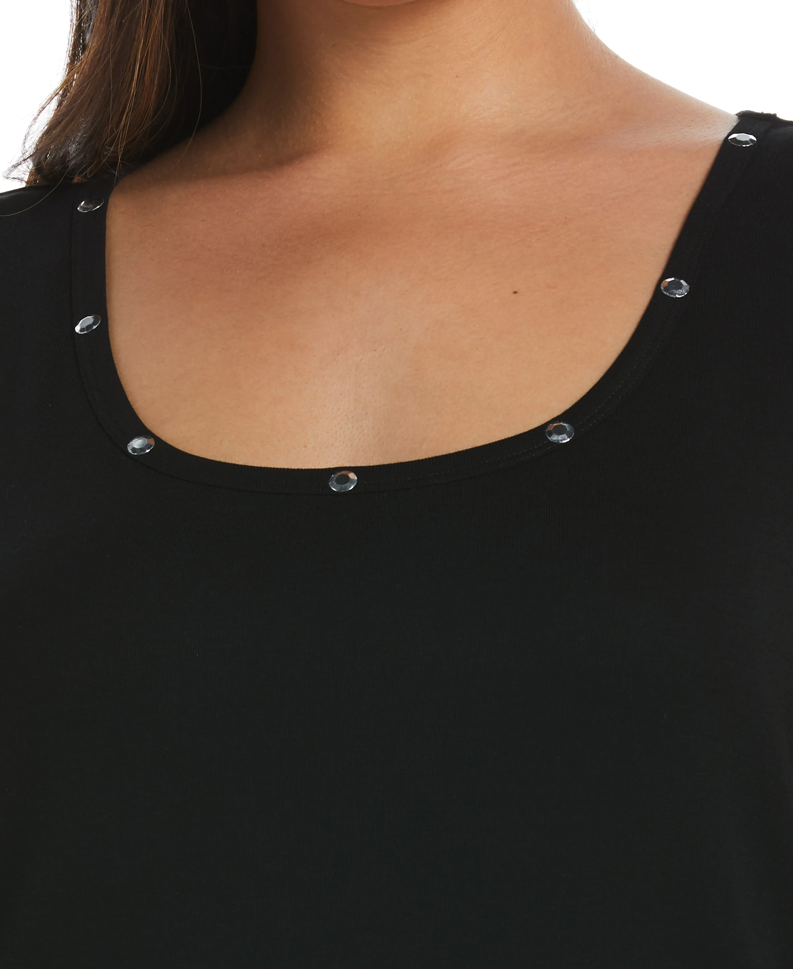 Plus Size Tank Top with Hardware