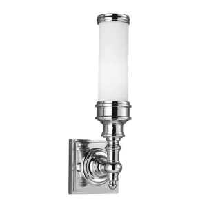 Polished Chrome Tall Arm IP44 Bathroom Wall Light