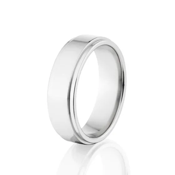 Polished Cobalt Bands: 6mm Cobalt Ring