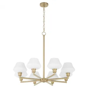 Quorum International CASSINI 6221-8-80 Chandelier Contemporary - Aged Brass