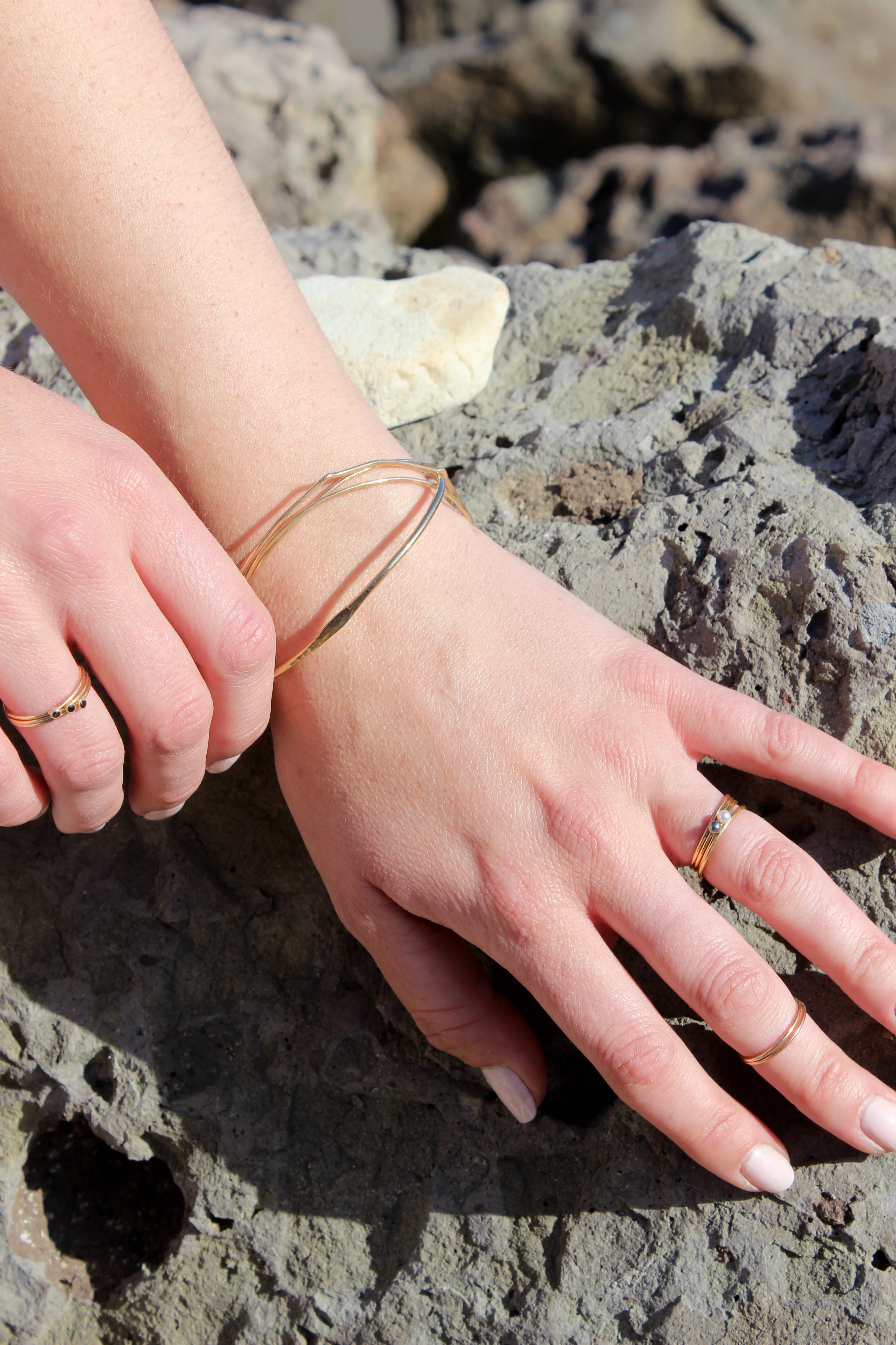 Remember // Pearl Ring, Beach Vibes, Dainty Minimalist Modern Ring, Gold, Silver // BH-R010