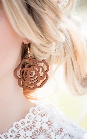 Rose Wood Earrings | 2 Colors