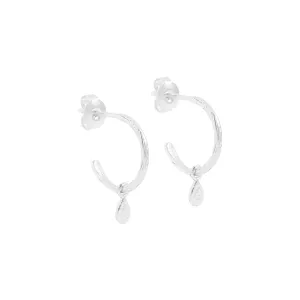 Silver Grace Hoop Earrings