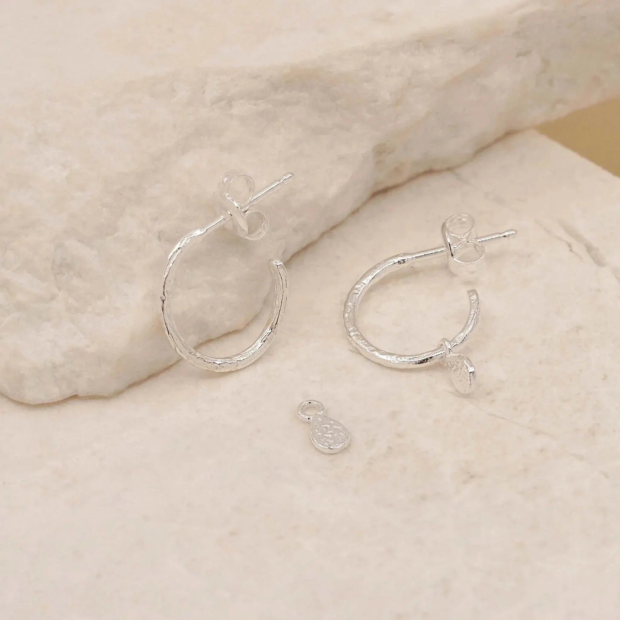 Silver Grace Hoop Earrings