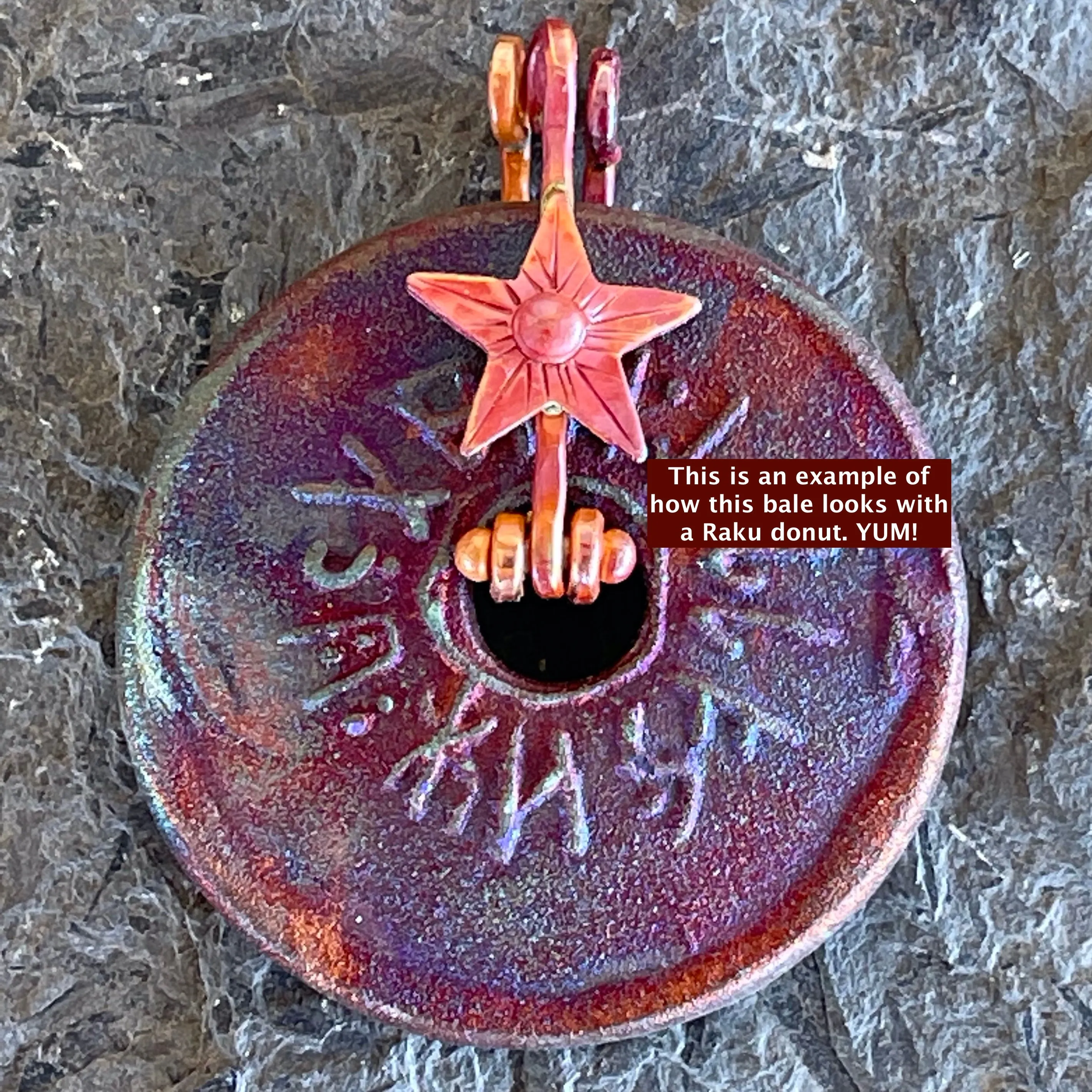 Small Copper Star Doughnut Bail by Patricia Healey