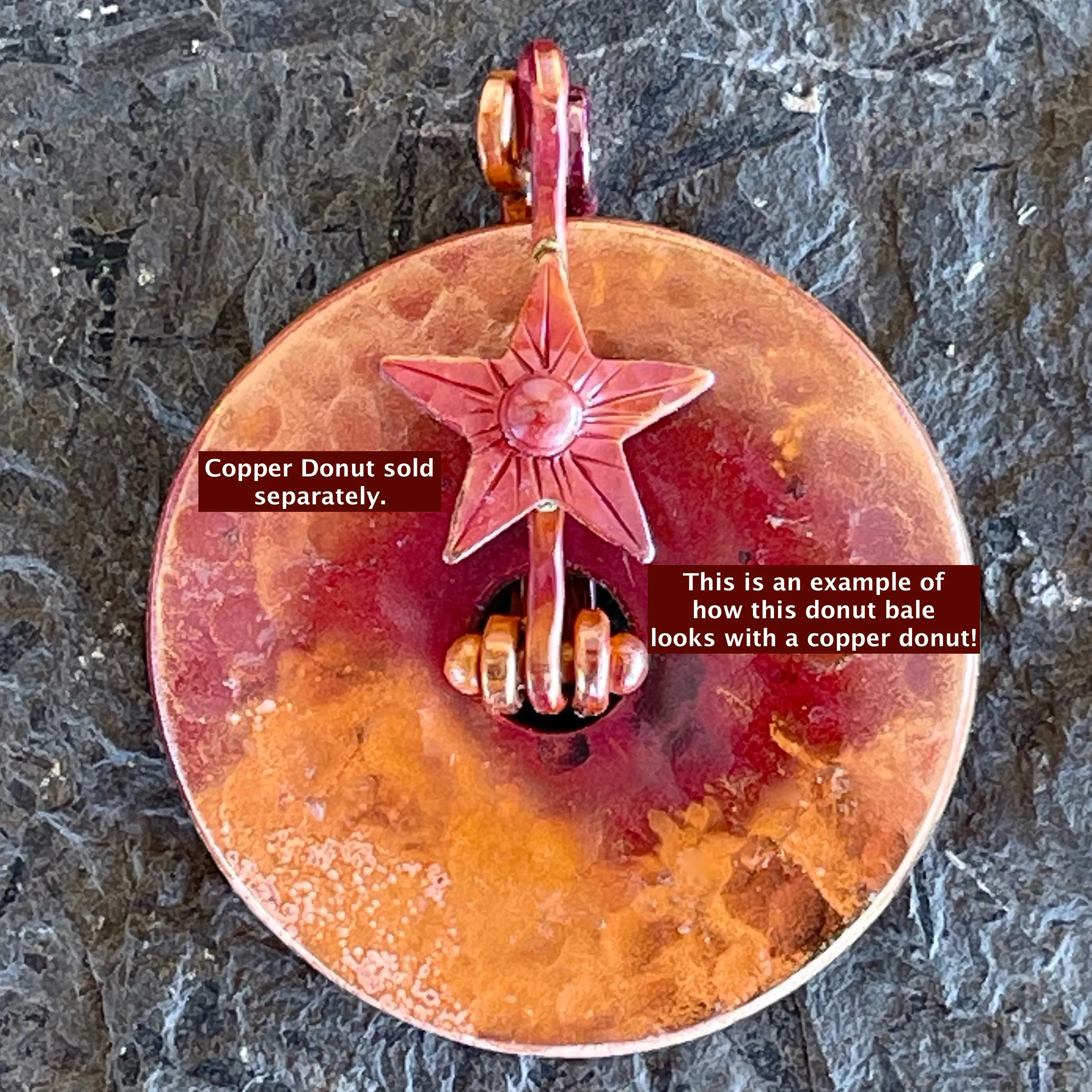 Small Copper Star Doughnut Bail by Patricia Healey