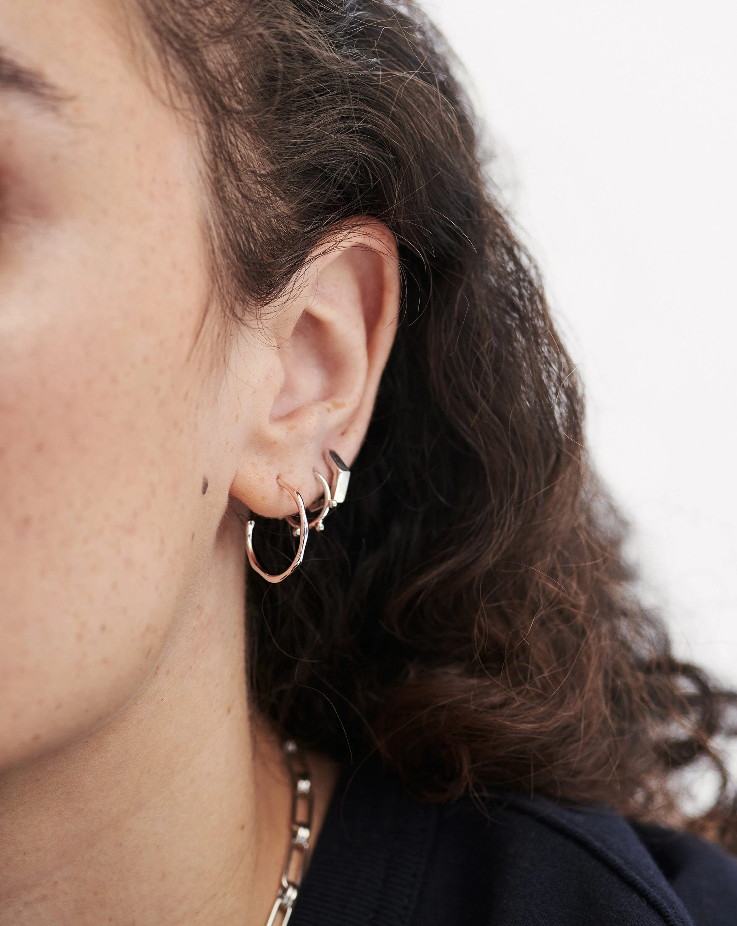 Small Molten Hoop Earrings