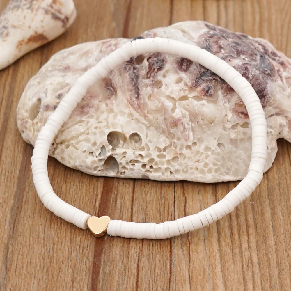 Soft Ceramic Bracelet 4mm Color Bracelet Female Elastic Rope Bracelet Love Hand Rope