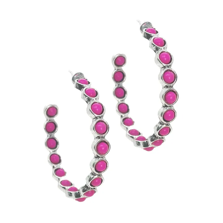 Southern Grace Women's Pink Stone Earrings