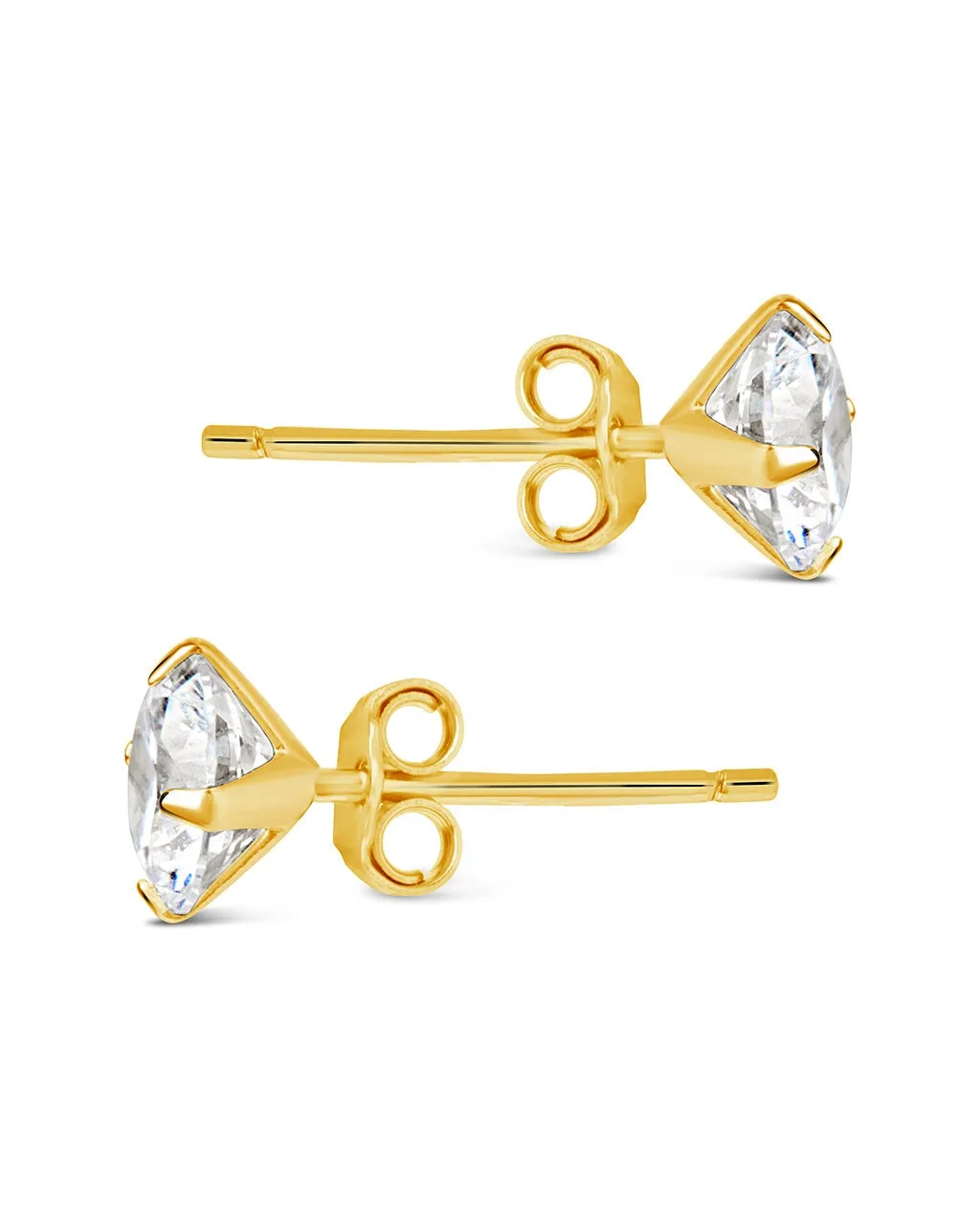 Sterling Silver 6mm CZ Stud Earrings