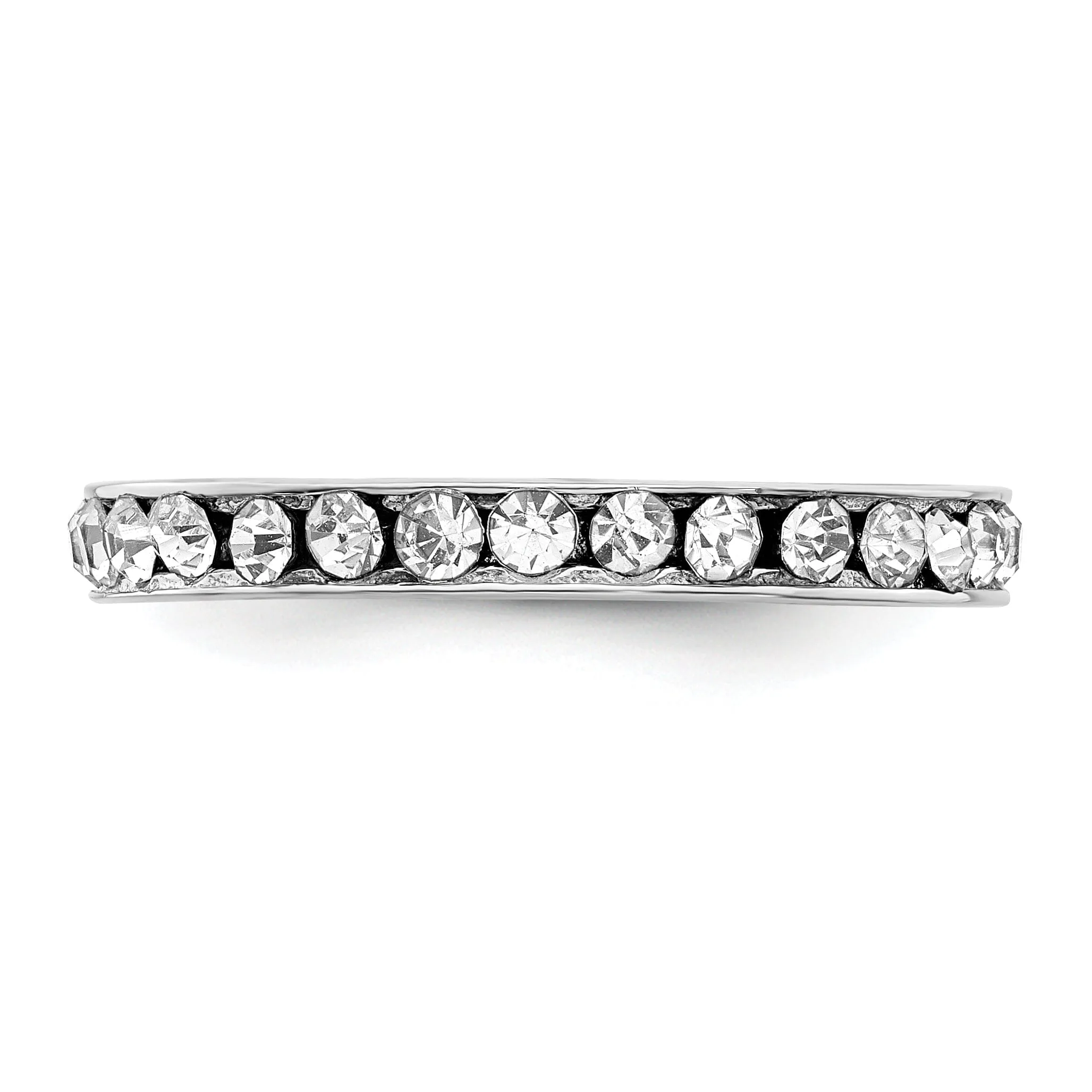 Sterling Silver Cubic Zirconia Eternity Band