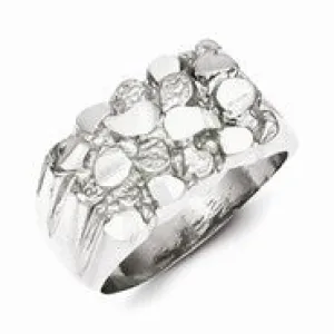 Sterling Silver Men's Nugget Ring