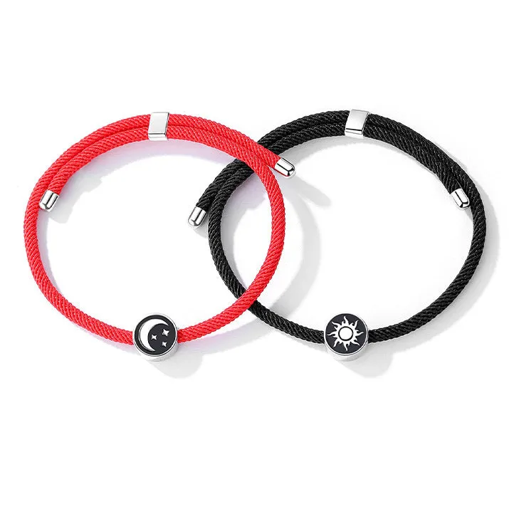 Sun and Moon Matching Couple Bracelets Set