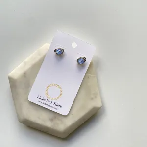 The Morgan Earrings in Sapphire Blue