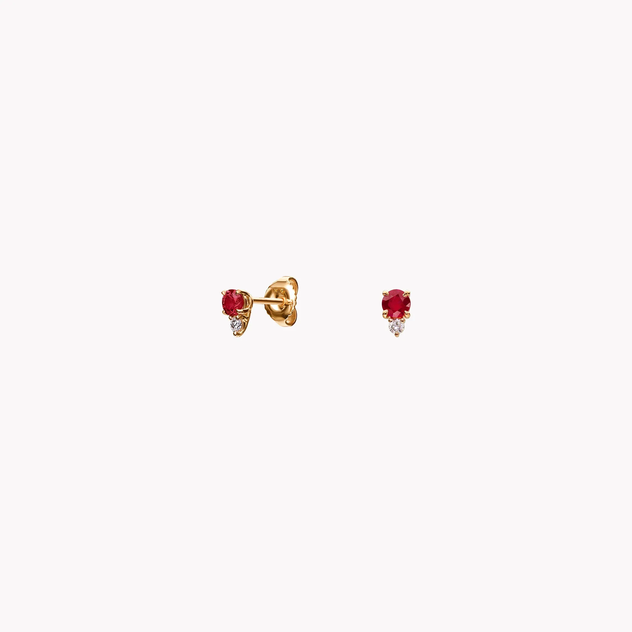 The Olivia Ruby & Diamond Studs