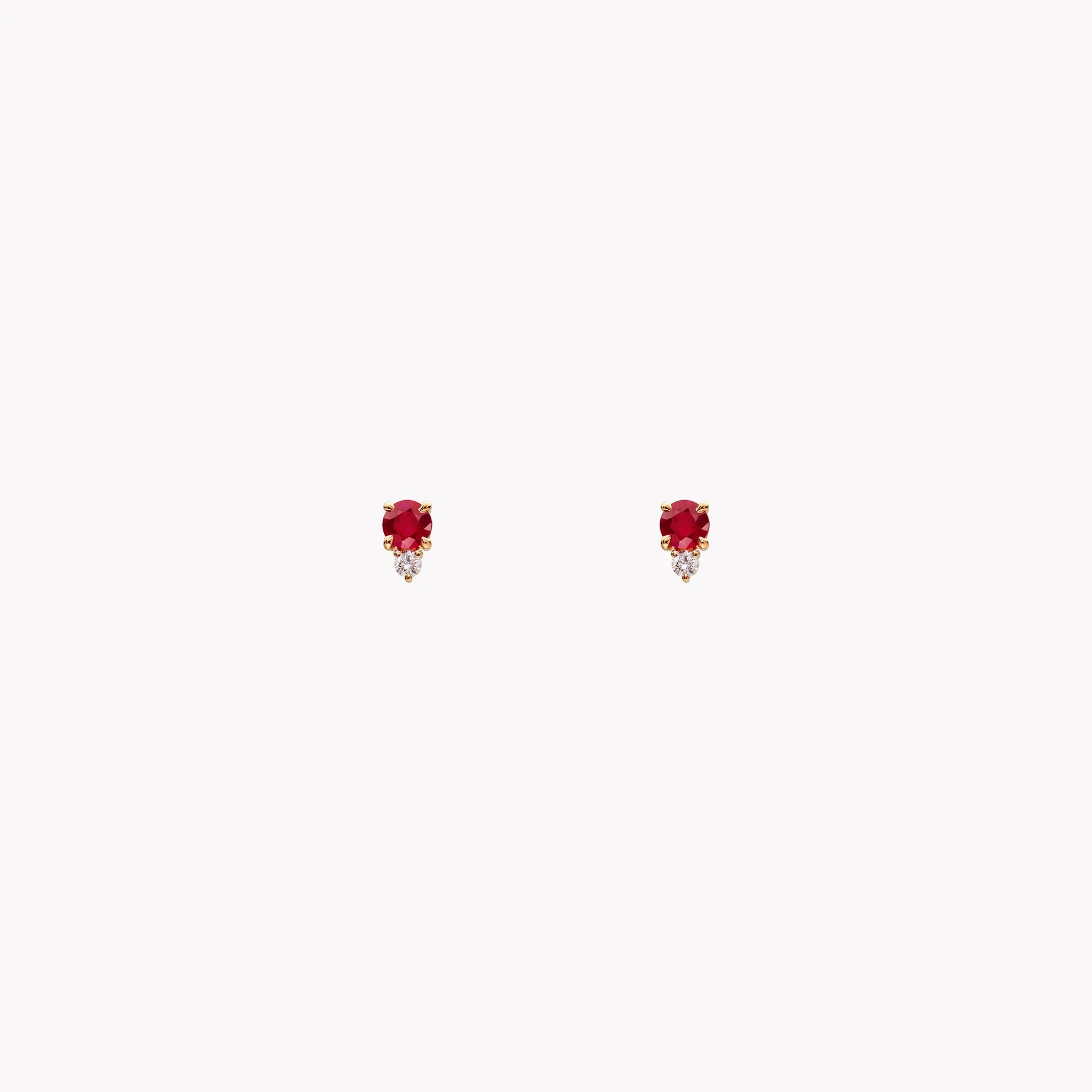 The Olivia Ruby & Diamond Studs