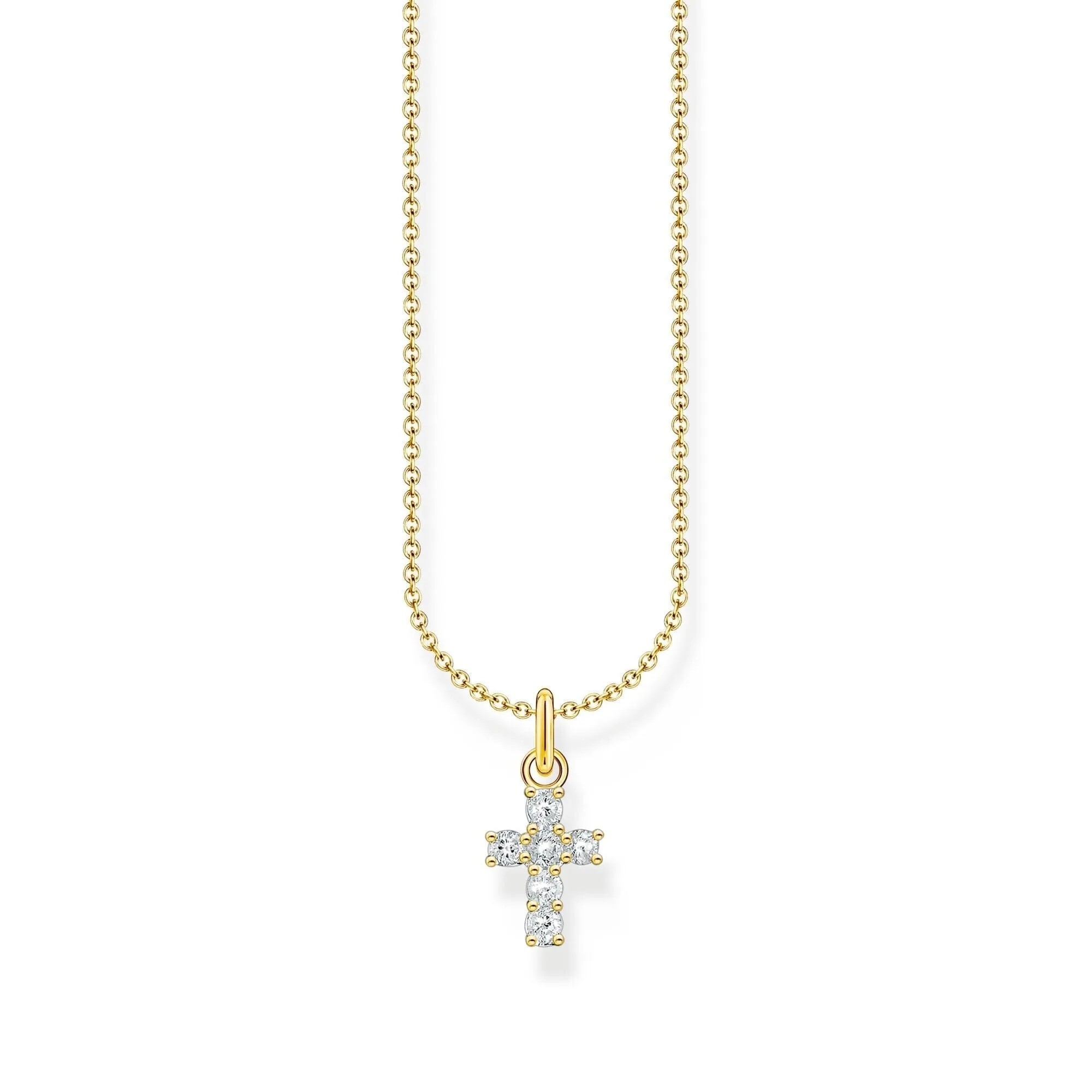 THOMAS SABO Cross pendant necklace with white zirconia