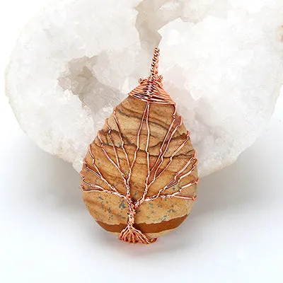 Tree of Life Wrapped Pendant necklaces