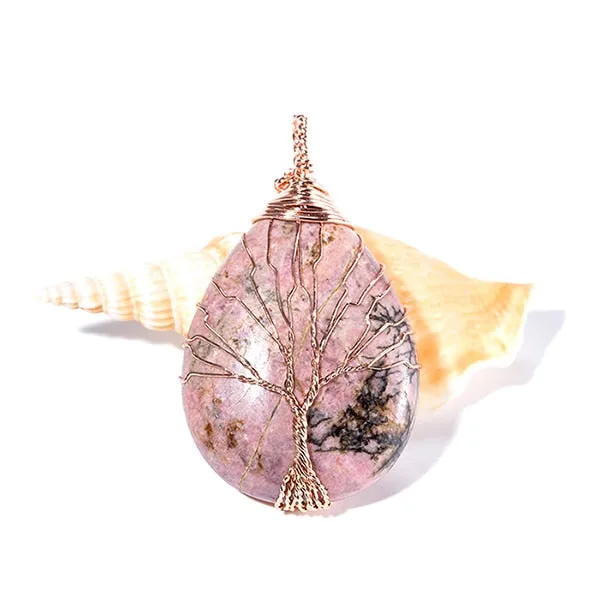 Tree of Life Wrapped Pendant necklaces