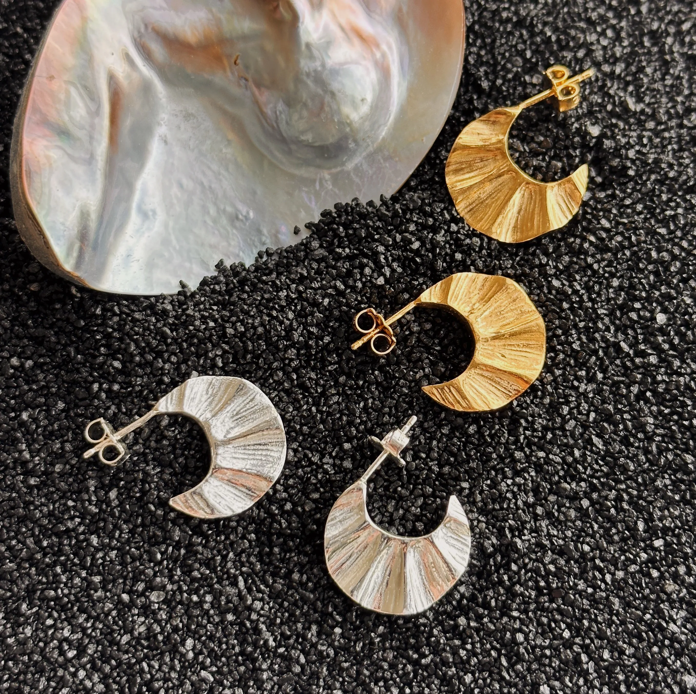 Vermeil Wave Hoops