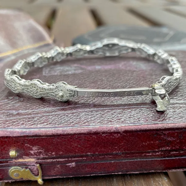 Vintage Filigree Diamond Bracelet