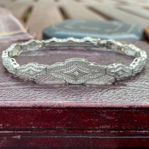 Vintage Filigree Diamond Bracelet