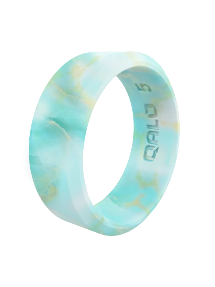 Women's Rouge Metallic Marble Modern Silicone Ring