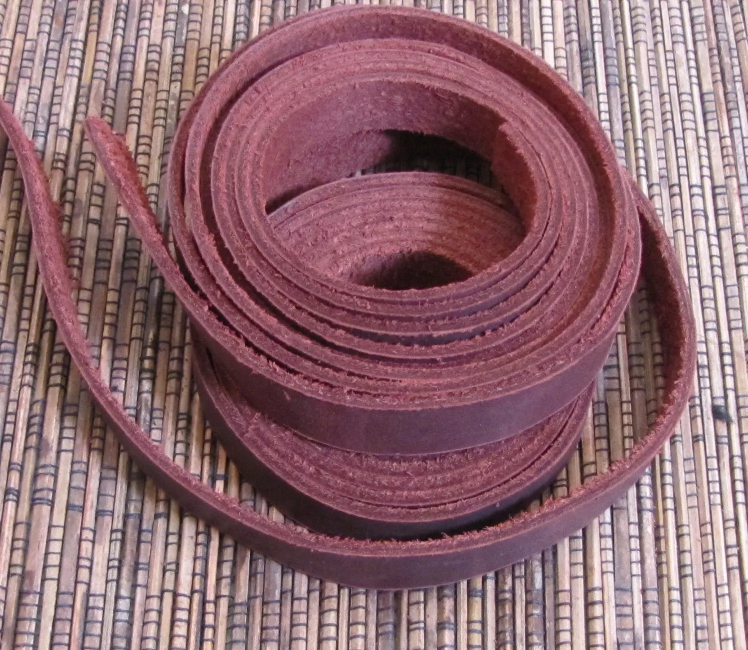 Wrap Bracelet Leather Strapping .5 inch Brown 6 60 inch strips 360 inches, steer hide, Soft supple