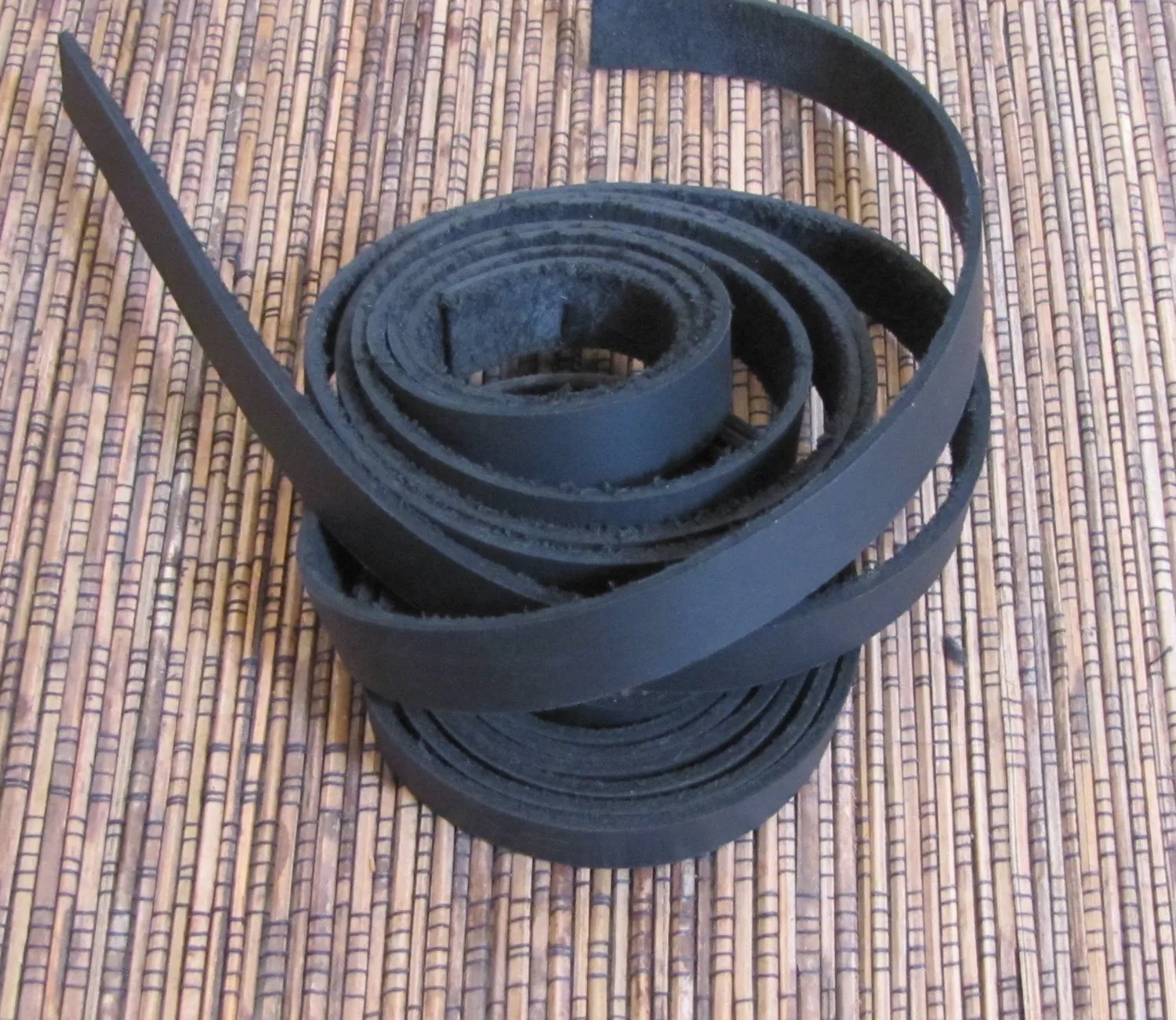 Wrap bracelet, leather strapping, black leather, wrap leather strips, black straps, .5 inch,  black 6 48 inch strips 288 inches Soft supple