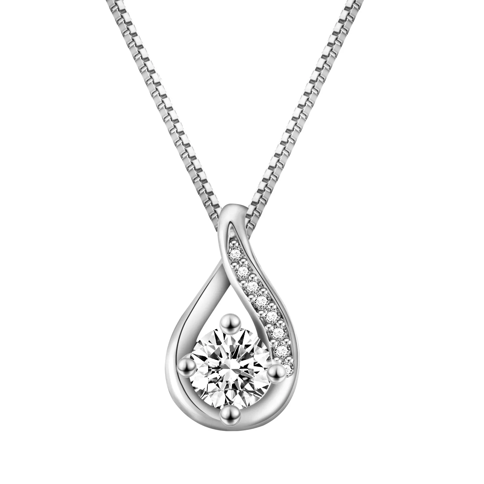 Zircon Necklace 925 Sterling Silver